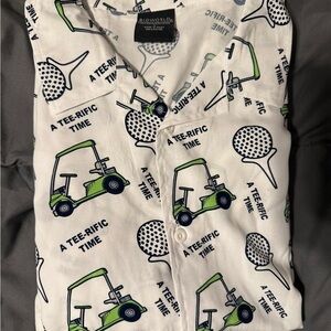 NWT-Bioworld Golf Cart Print Shirt Sz M